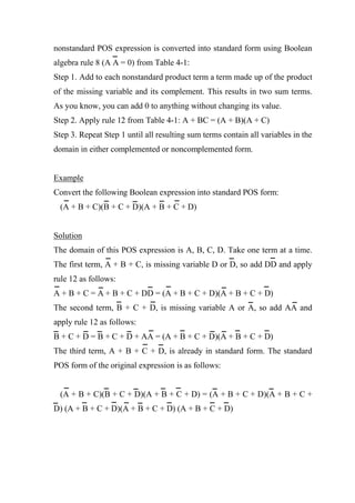 Boolean Algebra and Logic Smiplification | PDF