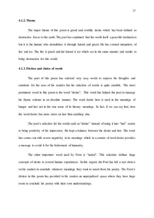 A Stylistic Analysis Of Robert Frost S Poems Fire And Ice A Questi A Stylistic Analysis Of Robert Frost S Poems Fire And Ice A Questi