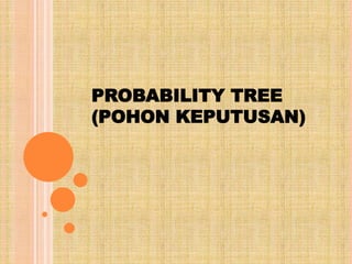 PROBABILITY TREE
(POHON KEPUTUSAN)
 