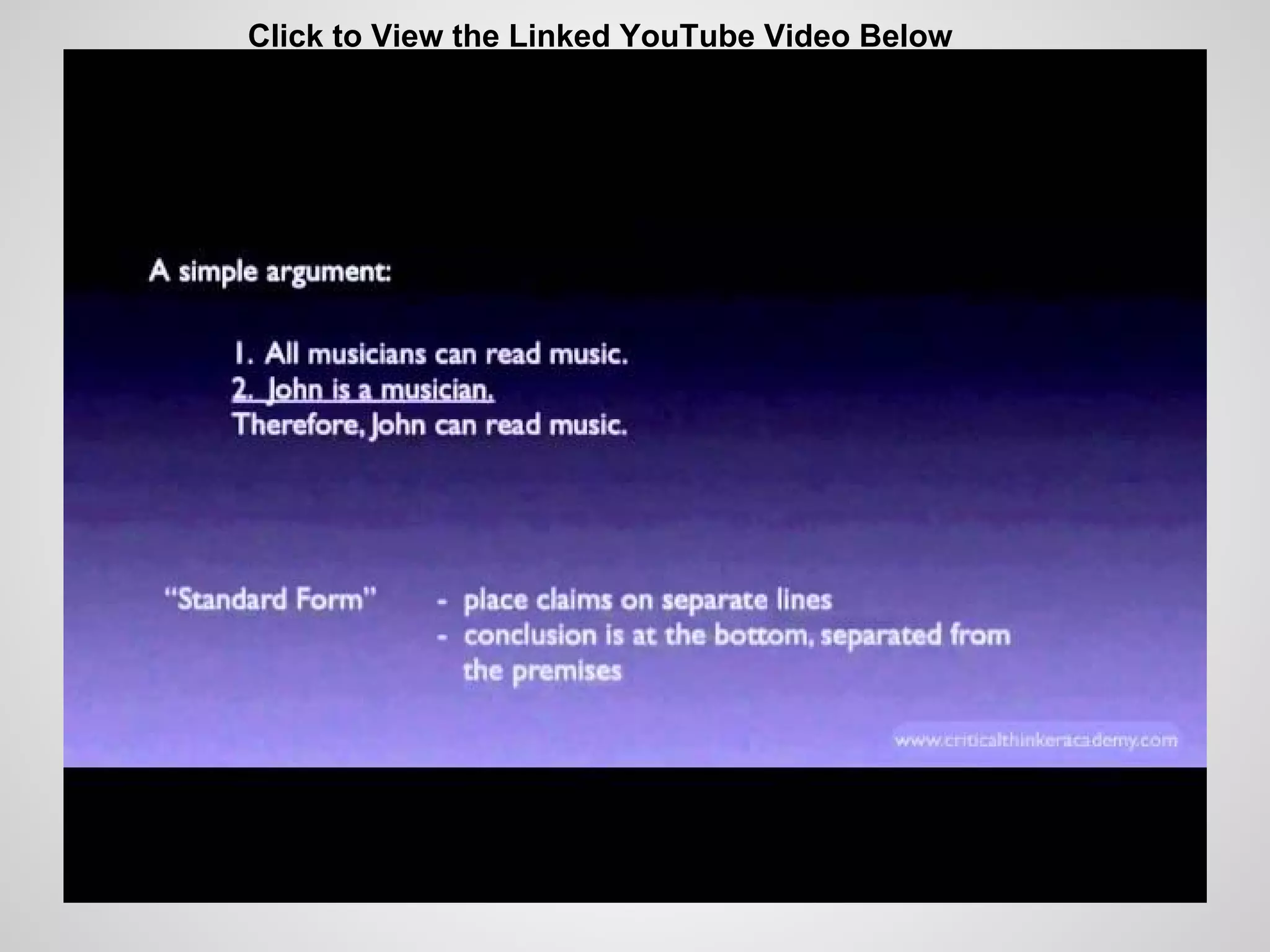 Click to View the Linked YouTube Video Below

 