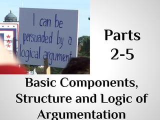 Parts
2-5
Basic Components,
Structure and Logic of
Argumentation

 