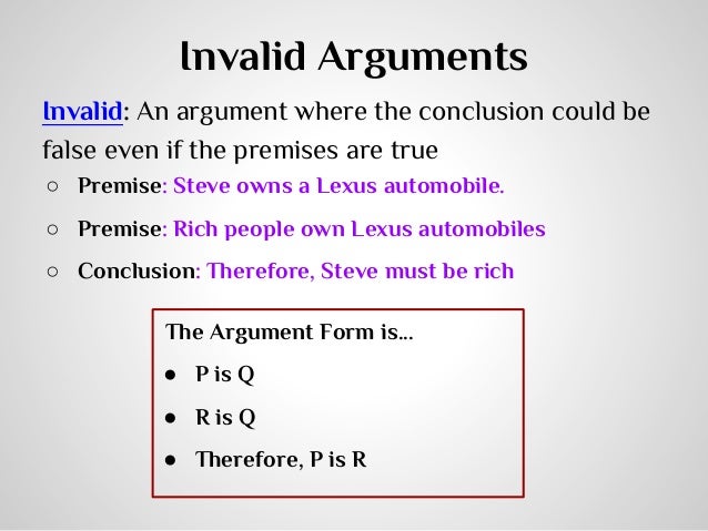 argument forms in logic Structure, Argumentation, and Reasoning Understanding Logical
