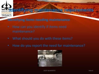 Part 2 clean and maintain kitchen equipment and utensils | PPTX