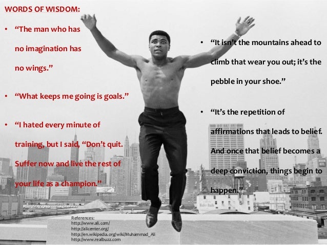 Muhammad Ali Motivational message and Quotes.