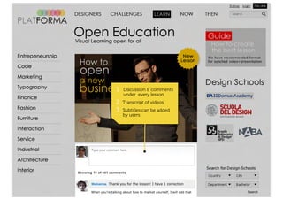 Online Platform for Italian Design