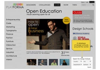 Online Platform for Italian Design