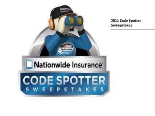 2011 Code Spotter Sweepstakes 