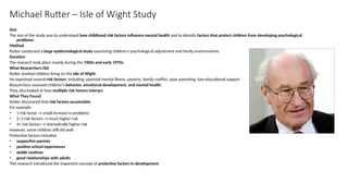 Rutter Study Comprehensive Overview of Social Emotional Development and Play in ...