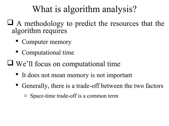 Data Structures- Part2 analysis tools | PPT