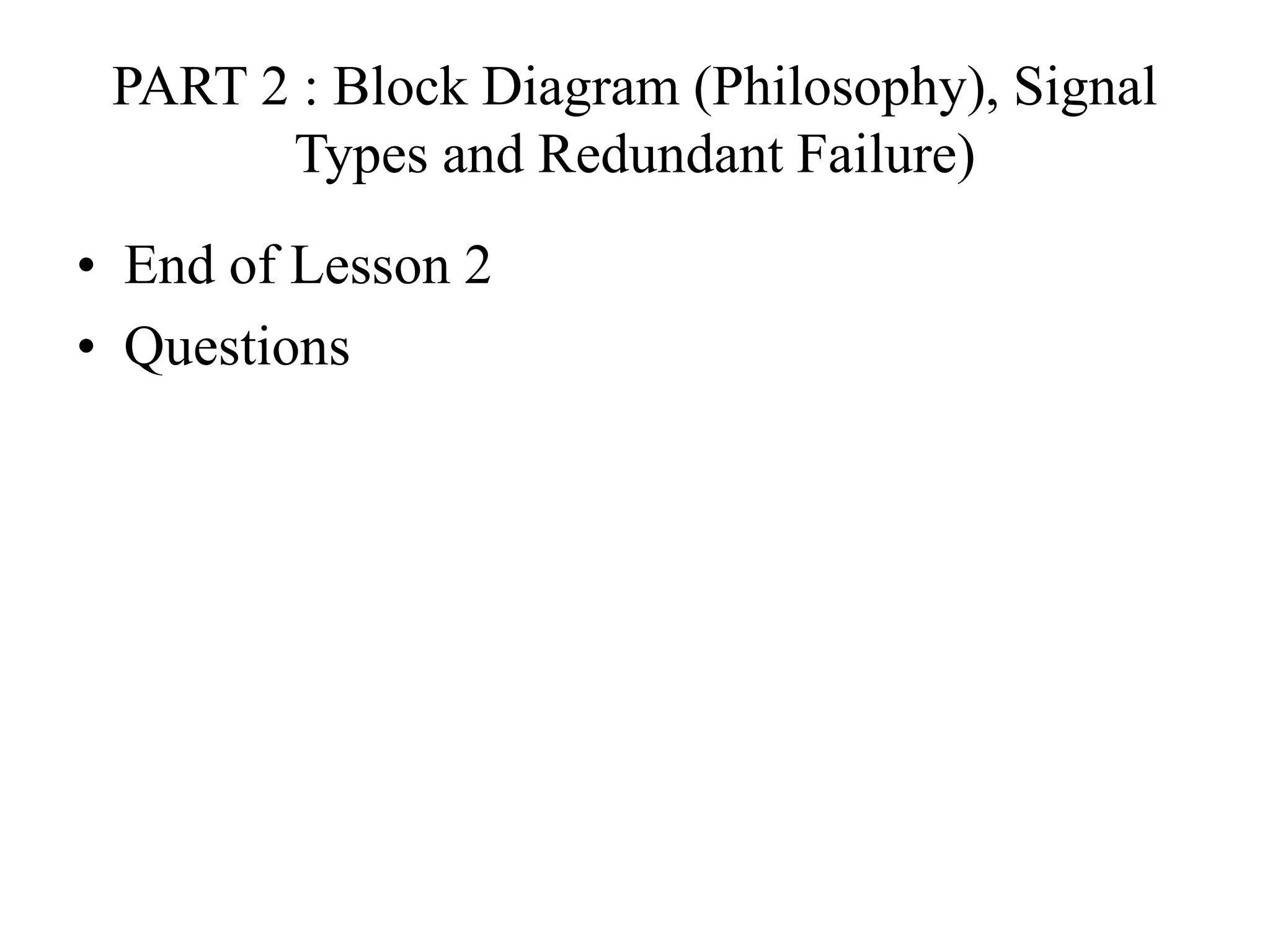 Fire and Gas Detection System : Part 2_Block Diagram_Philosophy, Signal ...