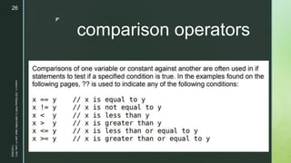 z
comparison operators
11/23/2022
Lesson
3
-
LED
Display
PART
2
|
MIDTERM
|
Mark
John
P.
Lado,
MITc
26
 