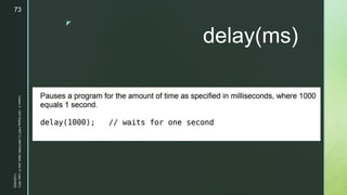 z
delay(ms)
11/23/2022
Lesson
3
-
LED
Display
PART
2
|
MIDTERM
|
Mark
John
P.
Lado,
MITc
73
 