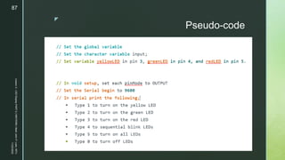 z
Pseudo-code
11/23/2022
Lesson
3
-
LED
Display
PART
2
|
MIDTERM
|
Mark
John
P.
Lado,
MITc
87
 