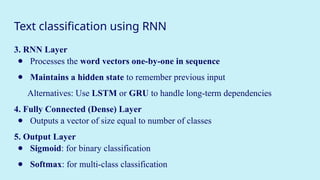 Output 5 Classes DEEP LEARNING -Recurrent Neural Networks | PPTX