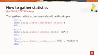 Part2 Best Practices for Managing Optimizer Statistics | PPTX