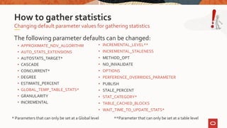 Part2 Best Practices for Managing Optimizer Statistics | PPTX