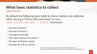 Part2 Best Practices for Managing Optimizer Statistics | PPTX