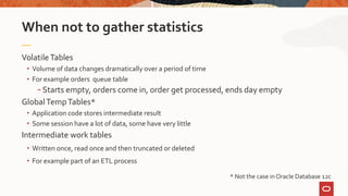 Part2 Best Practices for Managing Optimizer Statistics | PPTX