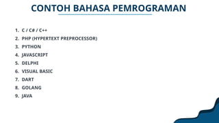ppt - bahasa pemrograman powerpoint presentation, free... Bagian ke 2- Pengenalan Pemrograman.pptx