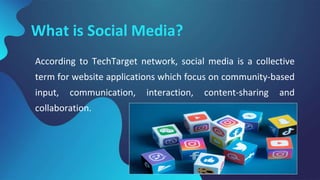 What is Social Media?
According to TechTarget network, social media is a collective
term for website applications which fo...