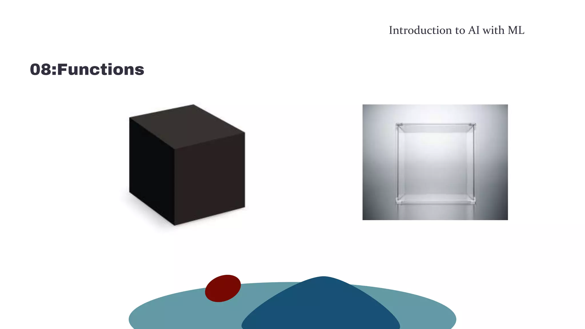 Introduction to AI with ML
08:Functions
 