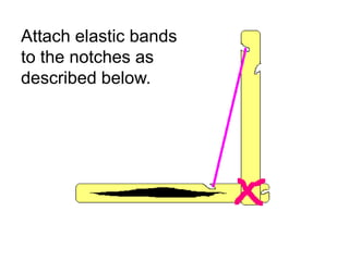 Attach elastic bands
to the notches as
described below.
Copyright © 2010 Ryan P. Murphy
 
