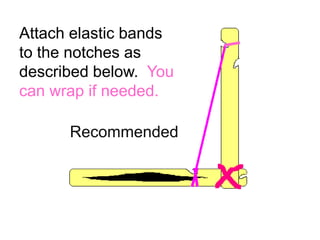 Attach elastic bands
to the notches as
described below. You
can wrap if needed.
Copyright © 2010 Ryan P. Murphy
Recommended
 