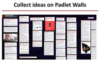 Collect ideas on Padlet Walls
 