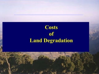 Costs
       of
Land Degradation
 