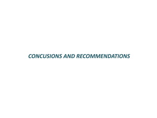 CONCUSIONS AND RECOMMENDATIONS
 