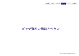 Copyright (c) Takahiro Yamaguchi All rights reserved.
シード期（リリース前）のプロセス
アイデア期 プレシード
シード
（リリース前）
シード
（リリース後）
ｸﾞﾛｰｽ模索もやもや期
①市場
インストール法
(STP再定義)
③トレードオフ
を
見抜く
②4P最適化
③利益モデル
構築
④ビジネス・
モデル構築
 