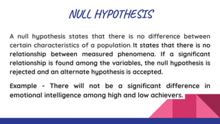 Hypothesis and tools | PPTX