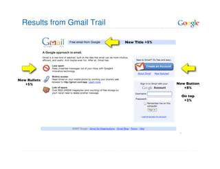 Results from Gmail Trail
 