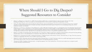 Where Should I Go to Dig Deeper?
Suggested Resources to Consider
• Gliner, J. A., Morgan, G. A., & Leech, N. L. (2009). Research methods in applied settings: An integrated approach to design and analysis (2nd ed.). New York:
Routledge/Psychology Press. This is an excellent text recommended by one of our reviewers as a great basic for quantitative research.
• Huck, S. W. (2012). Reading statistics and research (6th ed.). Boston: Pearson. Also recommended by one of our reviewers, this book is known to be a “uniquely
accessible text [that] shows precisely how to decipher and critique statistically-based research reports. Praised for its non-intimidating writing style, the text
emphasizes concepts over formulas.”
• Morgan, G. A., Leech, N. L., Gloeckner, G. W., & Barrett, K. C. (2011). IBM SPSS for introductory statistics: Use and interpretation. New York: Routledge Taylor & Francis
Group. Chapters 1, 3, and 6 respectively are a must read for quantitative researchers covering variables, research problems, questions, measurement, and descriptive
statistics, and the selection of and interpretation of inferential statistics. Written in down-to-earth language and augmented by a thorough example that uses data from
the High School and Beyond study. Appendix B has an especially good discussion of how to ask questions in quantitative studies.
• Roberts, C. M. (2004). The dissertation journey. Thousand Oaks, CA: Corwin Press. Chapter 14 and 15 give a brief but useful description of the path from data gathering,
through analysis, and on to the final discussion or conclusions. Many pullout boxes offer helpful hints and additional resources.
• Rudestam, K. E., & Newton, R. R. (2007). Surviving your dissertation: A comprehensive guide to content and process (3rd ed.). Thousand Oaks, CA: Sage. This book contains an
excellent set of appendices that discuss ways in which to present data in tables.
• Salkind, N. J. (2012). 100 questions (and answers) about research methods. Thousand Oaks, CA: SAGE. This book is laid out in, usually single-paged, questions and answers
and has direct help for many of the most common challenges faced by the beginning quantitative researcher.
• Thompson, B. (2006). Foundations of behavioral statistics: An insight-based approach. New York: Guilford Press. This book shows readers how to interpret research
outcomes and make statistical decisions.
 