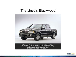 The Lincoln Blackwood “ Probably the most ridiculous thing  Lincoln has ever done.” 