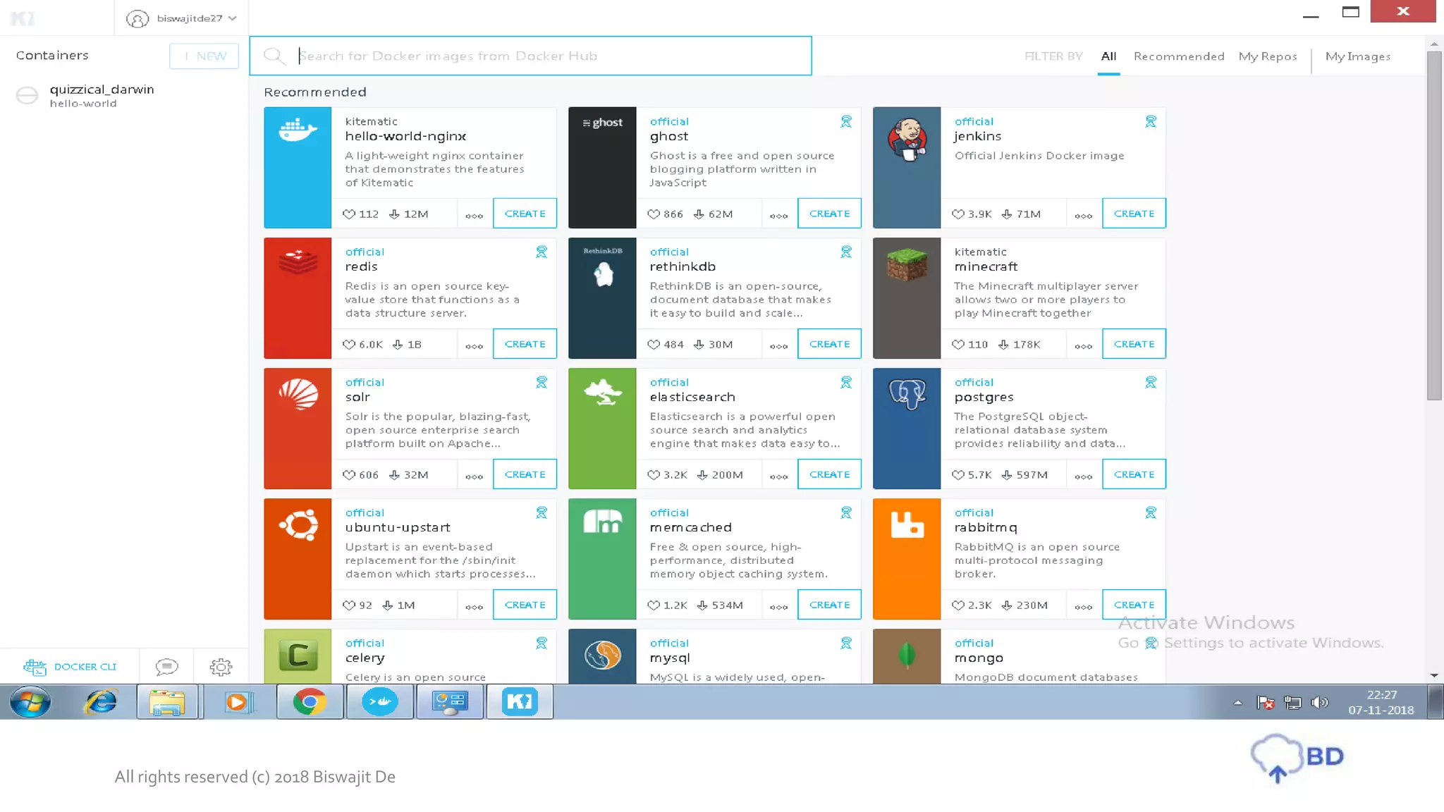 All rights reserved (c) 2018 Biswajit De
 