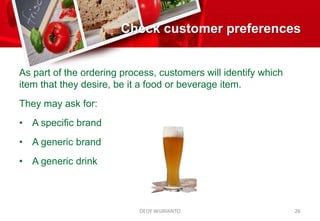 Part 3 take food orders and provide table service | PPTX