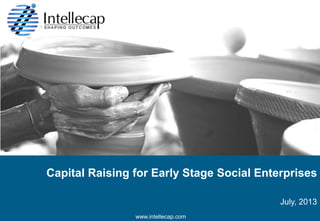 Capital Raising for Early Stage Social Enterprises
July, 2013
© 2013 Intellecap. All rights reserved

www.intellecap.com

 