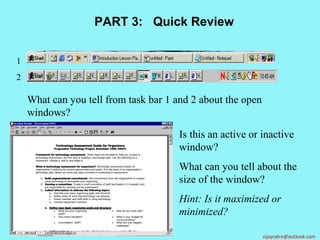 Part 3  elements of windows