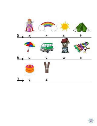 5 q r s t
6 u v w x
7 y z
 