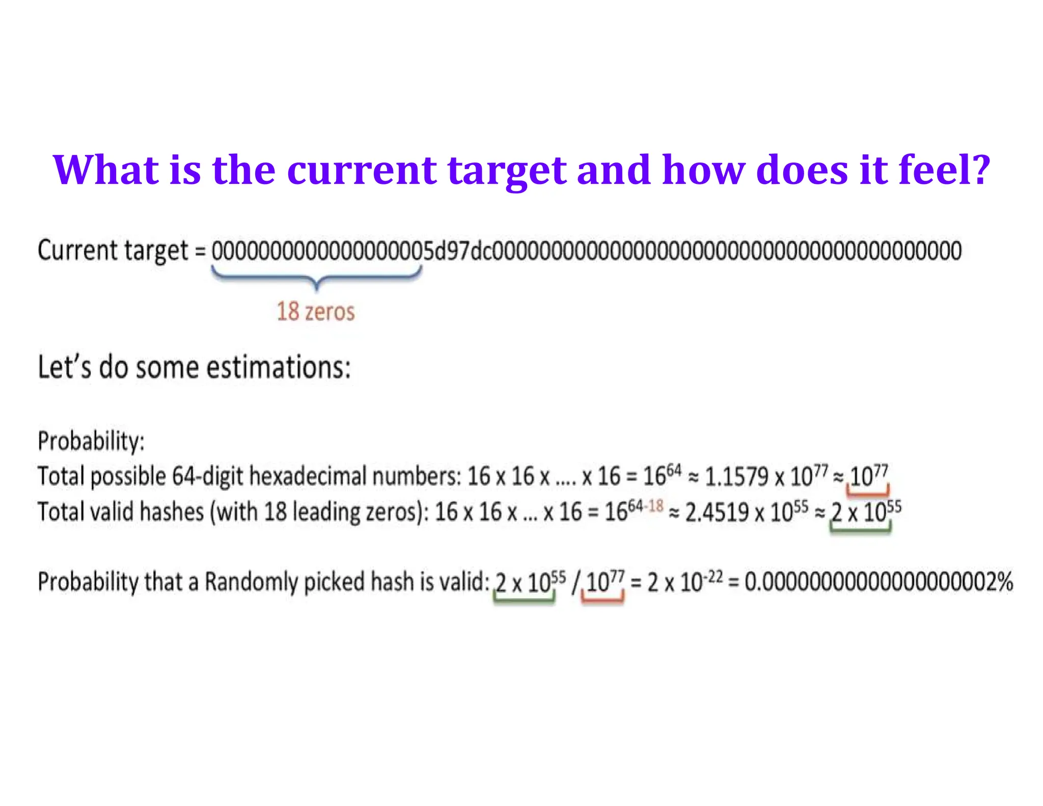 What is the current target and how does it feel?
 