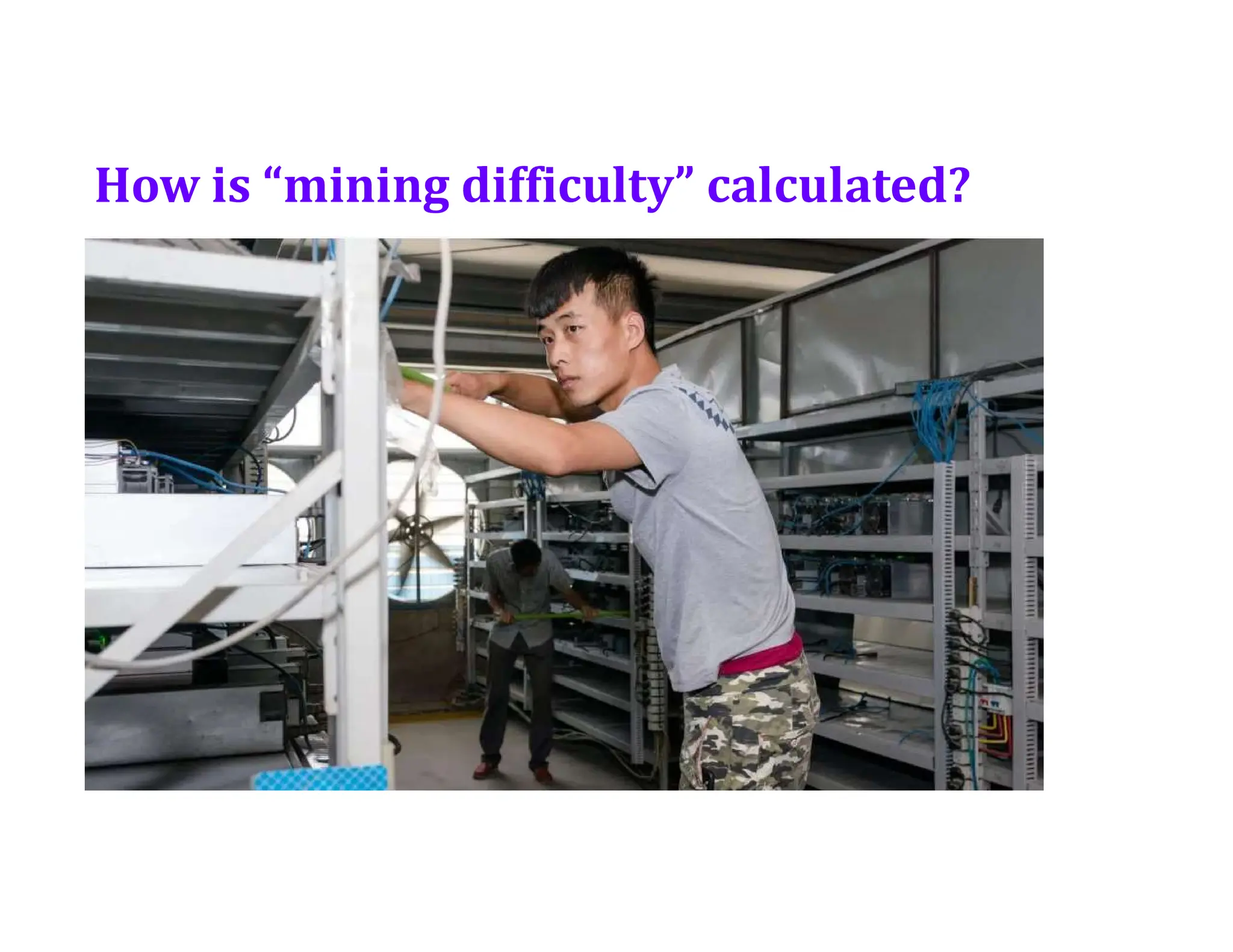 How is “mining difficulty” calculated?
 