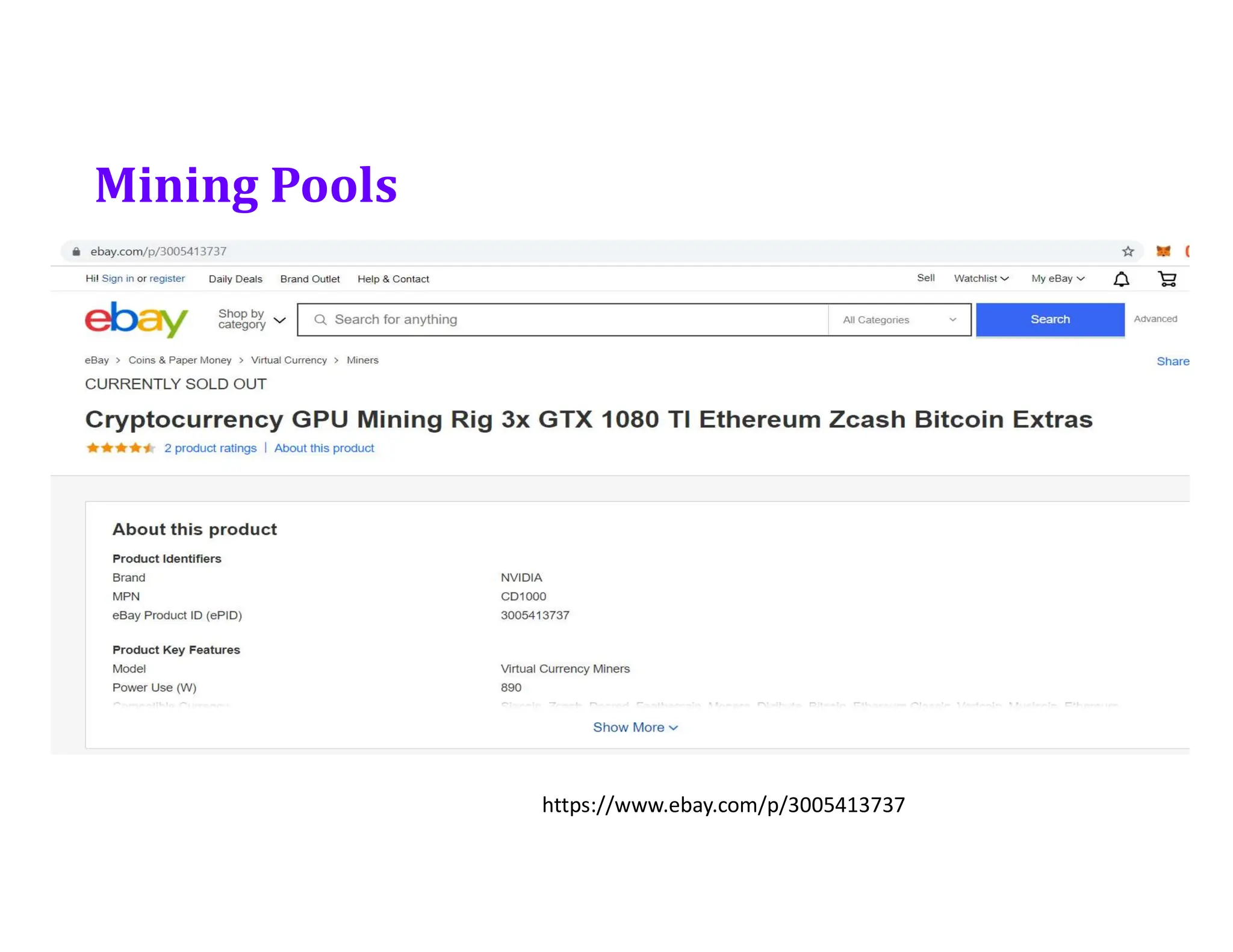 Mining Pools
https://www.ebay.com/p/3005413737
 