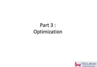 Part 3 :
Optimization
 