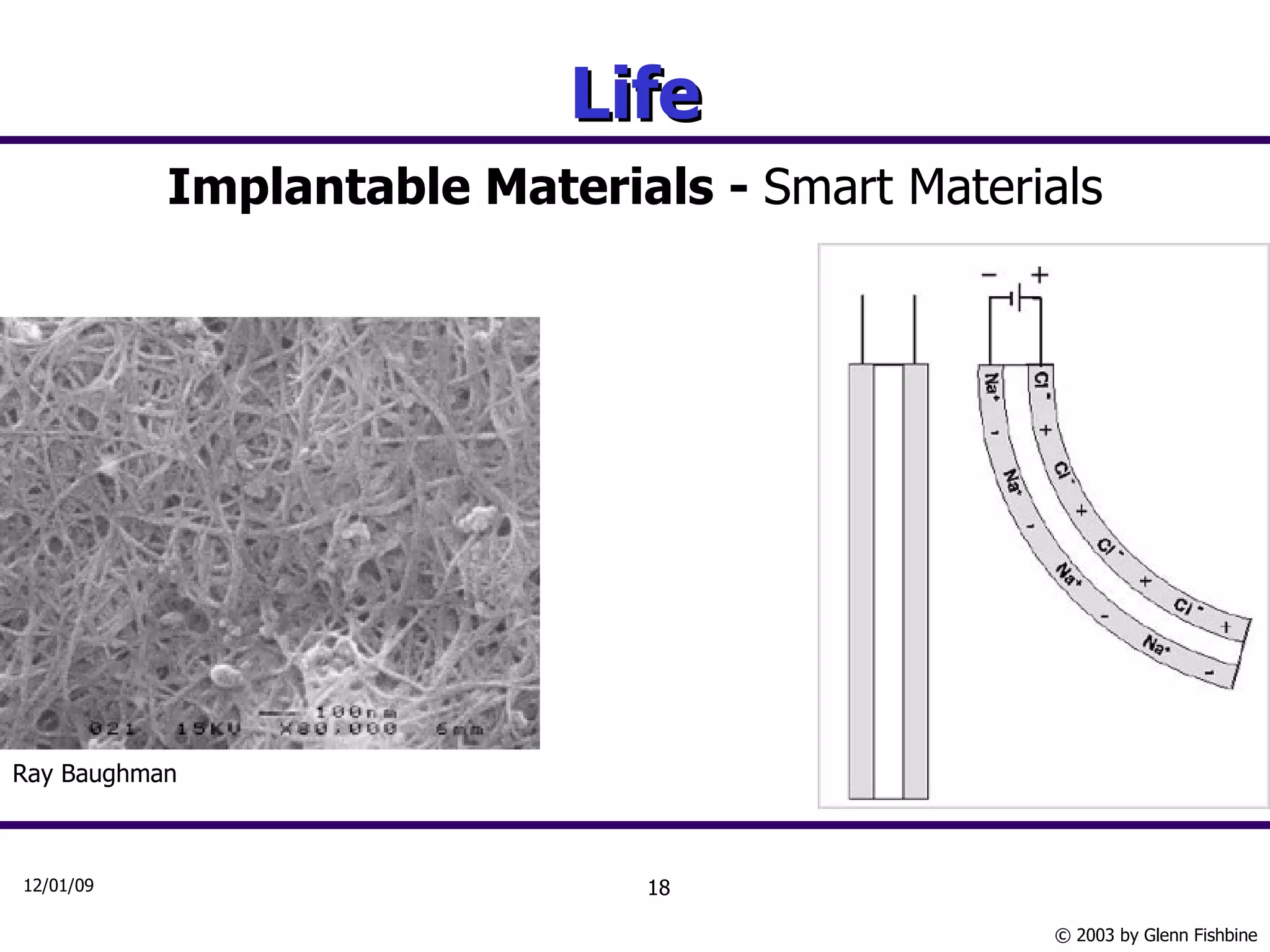 Life Implantable Materials -  Smart Materials Ray Baughman 