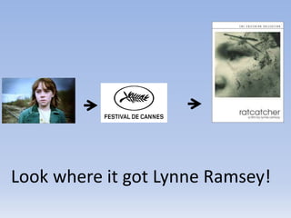 Look where it got Lynne Ramsey!
 