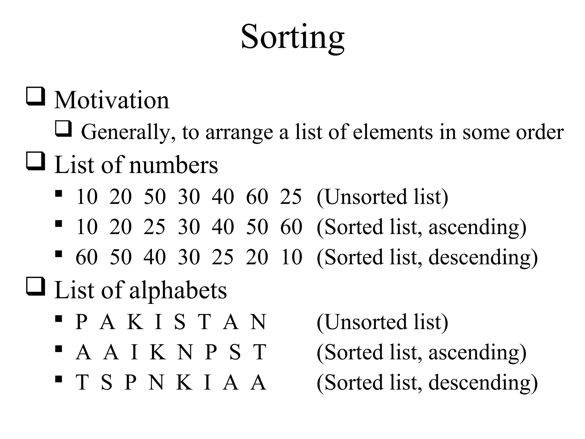Data Structures- Part4 basic sorting algorithms | PPT