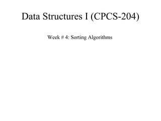 Data Structures- Part4 basic sorting algorithms | PPT