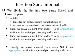 Data Structures- Part4 basic sorting algorithms | PPT