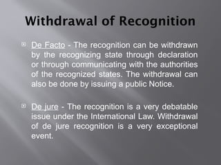 State Recognition Part 4 State Recognition for PIL-LLB-3rd Year | PPTX